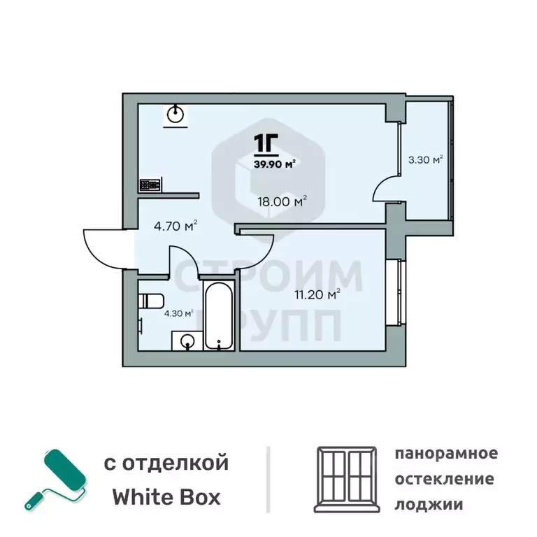 1-к кв. Владимирская область, Ковров Еловая ул., 94/3 (39.9 м) - Фото 0