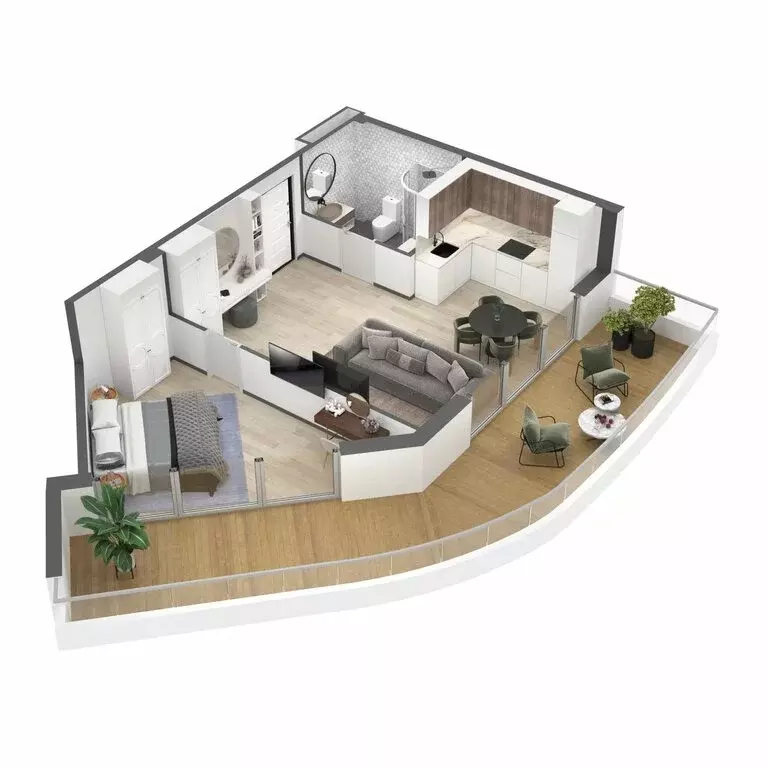 2-комнатная квартира: Ялта, улица Дражинского, 53 (74.3 м) - Фото 1