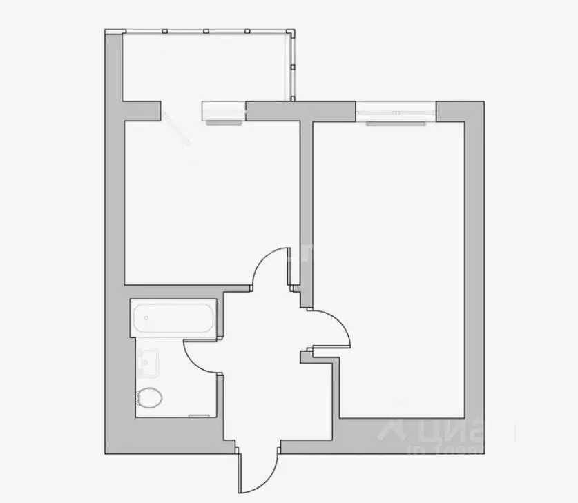1-к кв. Севастополь ул. Адмирала Фадеева, 25В (36.0 м) - Фото 2