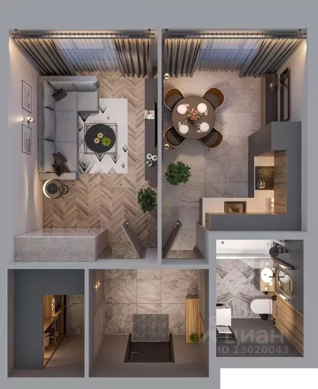 1-к кв. Татарстан, Казань Адмиралтейская ул., 2 (39.0 м) - Фото 2