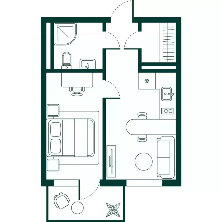 1-к кв. Дагестан, Дербент Новая История жилой комплекс (38.06 м) - Фото 1