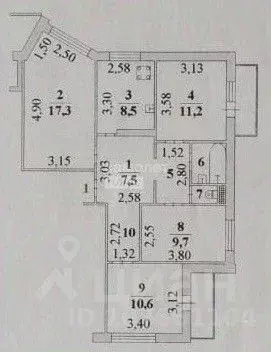 4-к кв. Липецкая область, Липецк ул. Космонавтов, 96Б (76.1 м) - Фото 2