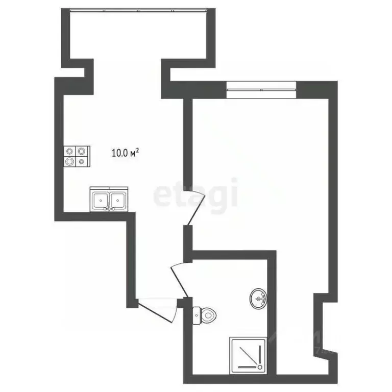 1-к кв. Крым, Евпатория ул. 9 Мая, 55В (31.9 м) - Фото 1
