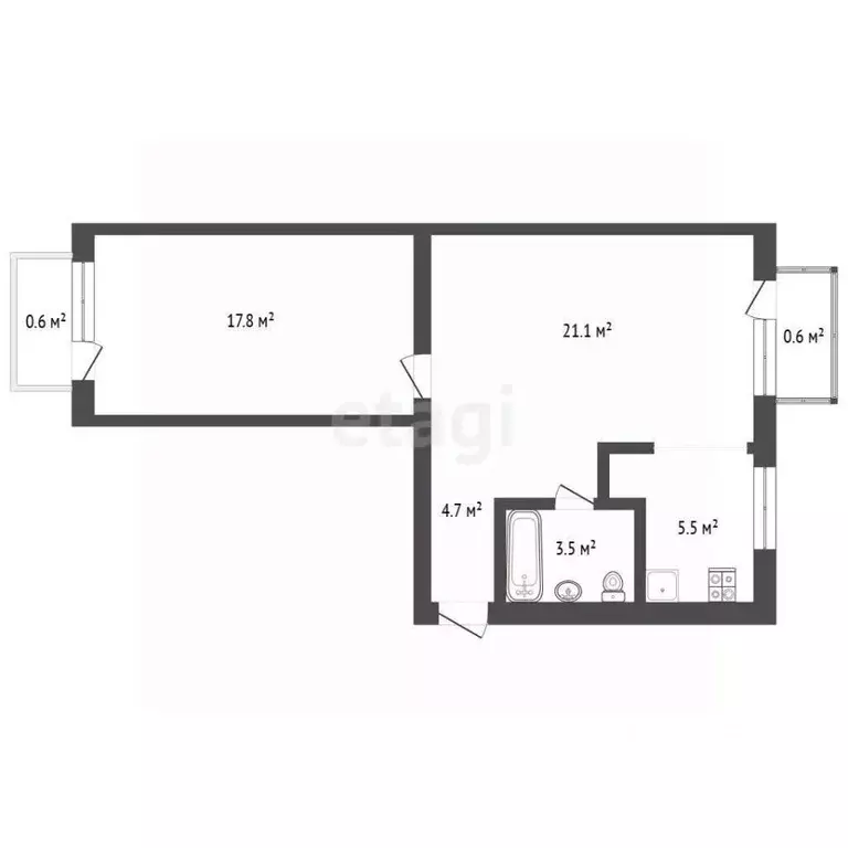 2-к кв. Мордовия, Саранск Советская ул., 33 (52.8 м) - Фото 1