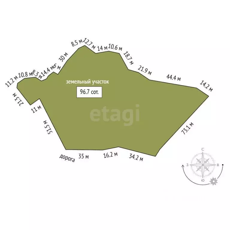 Участок в Крым, Ялта ул. Найденова, 12А (96.7 сот.) - Фото 2