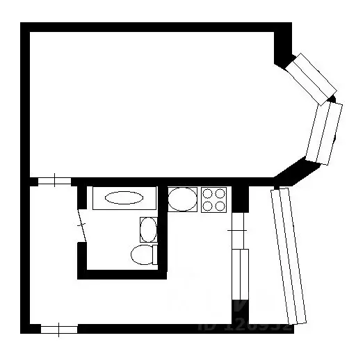 1-к кв. Москва Симферопольский бул., 30к1 (40.0 м) - Фото 2