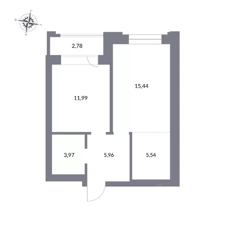 2-к кв. Новосибирская область, Новосибирск ул. Державина, 50 (45.7 м) - Фото 1