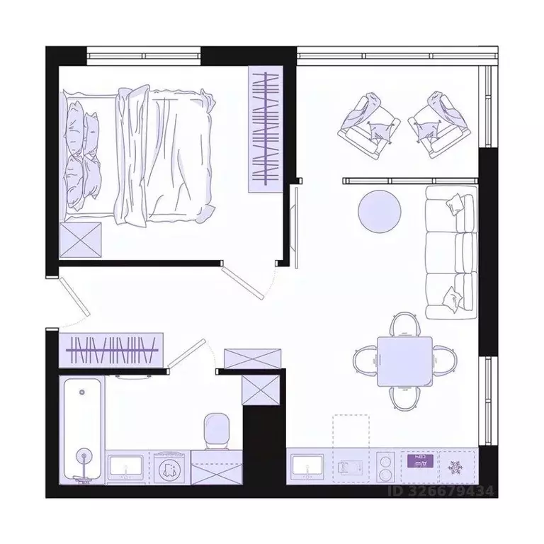 1-к кв. Приморский край, Владивосток Днепровская ул. (35.6 м) - Фото 2