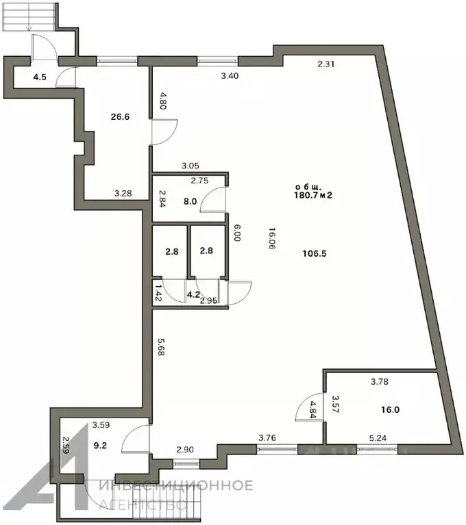 Офис в Тюменская область, Тюмень Харьковская ул., 59/5 (181 м) - Фото 2