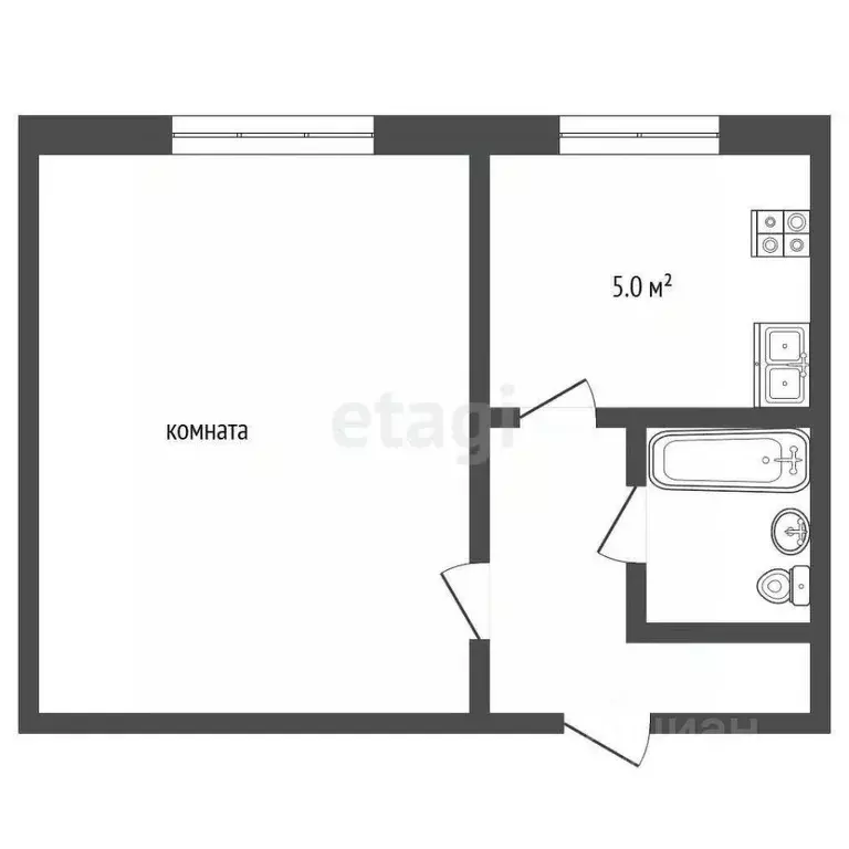 1-к кв. Ярославская область, Тутаев Советская ул., 17 (29.7 м) - Фото 2