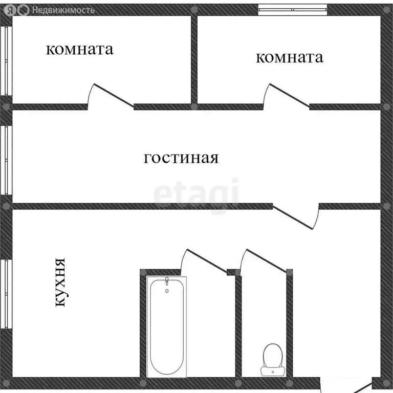 3-комнатная квартира: Златоуст, 3-я Тесьминская улица, 114 (47 м) - Фото 1