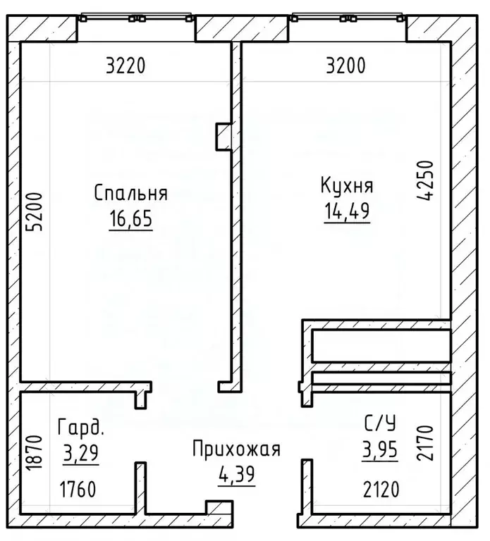 1-к кв. Кабардино-Балкария, Нальчик ул. Атажукина, 155 (43.6 м) - Фото 2