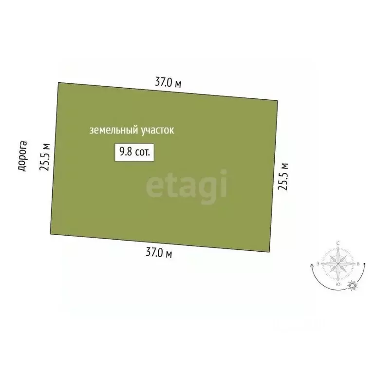 Участок в Тюменская область, Тюмень ул. Клубничная (9.77 сот.) - Фото 2