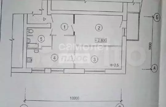 2-к. квартира, 55 м, 2/5 эт. - Фото 0