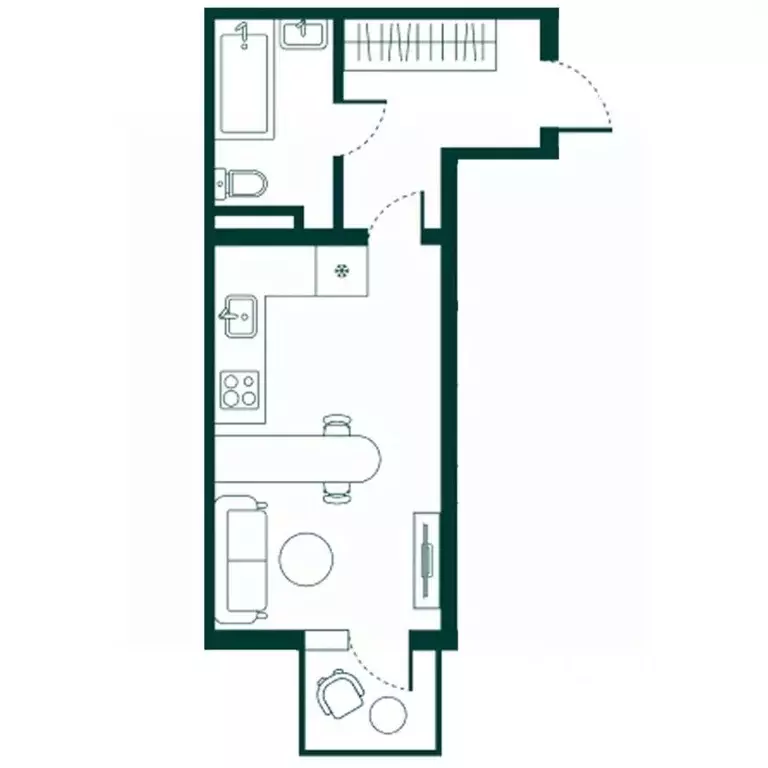 Студия Дагестан, Дербент Новая История жилой комплекс (31.27 м) - Фото 1