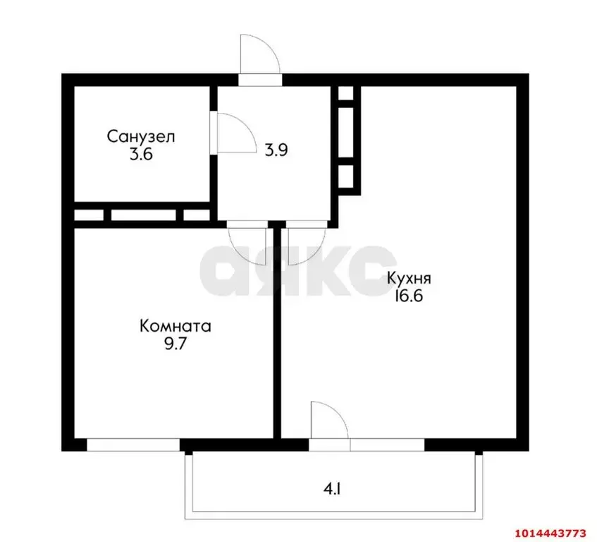 1-комнатная квартира: Краснодар, Круговая улица, 4/1 (38 м) - Фото 0