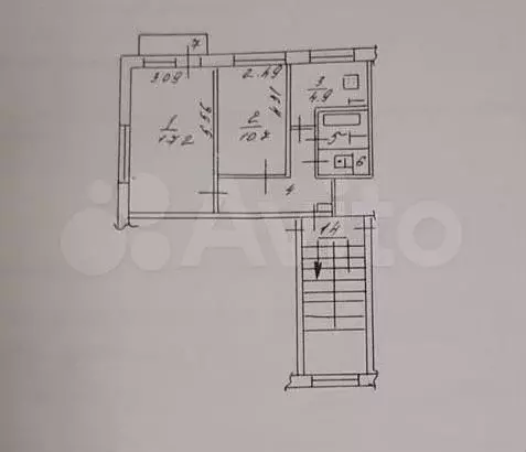 2-к. квартира, 41,6 м, 4/5 эт. - Фото 0