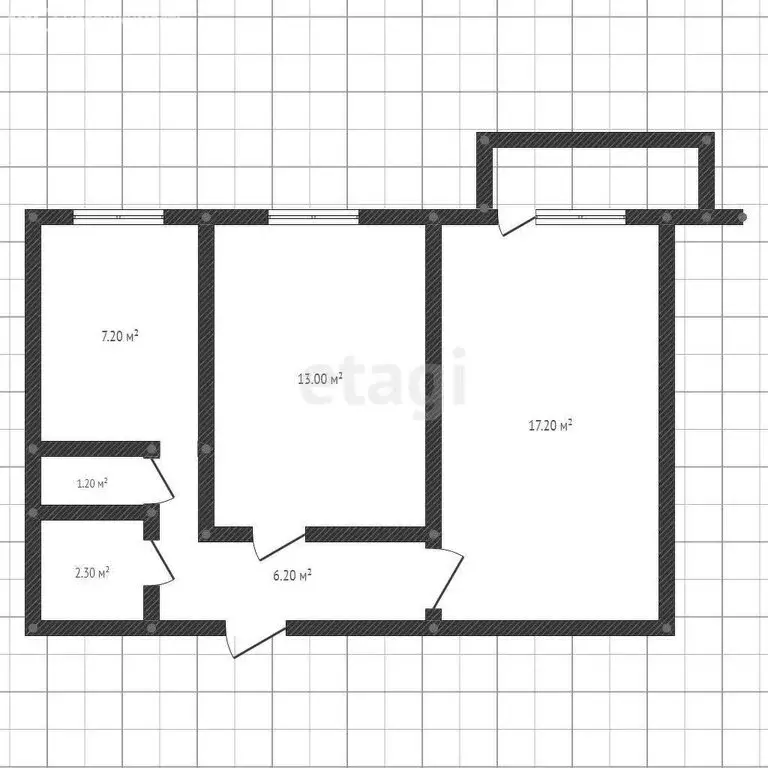2-комнатная квартира: Салават, улица Калинина, 85 (48 м) - Фото 1
