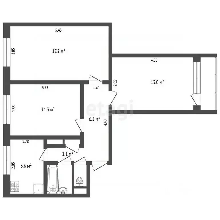 3-к кв. Ямало-Ненецкий АО, Новый Уренгой ул. 26-го съезда КПСС, 6 ... - Фото 1