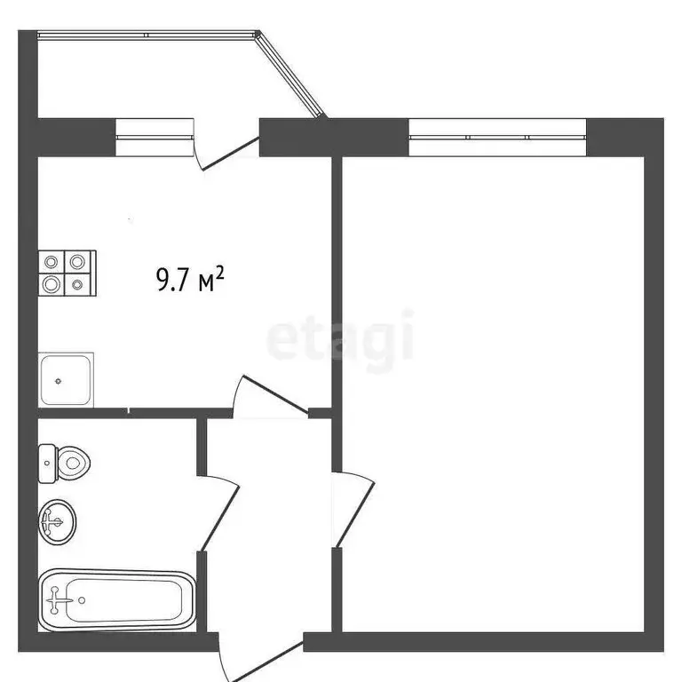 1-комнатная квартира: Орёл, улица Кузнецова, 30к2 (36.7 м) - Фото 0
