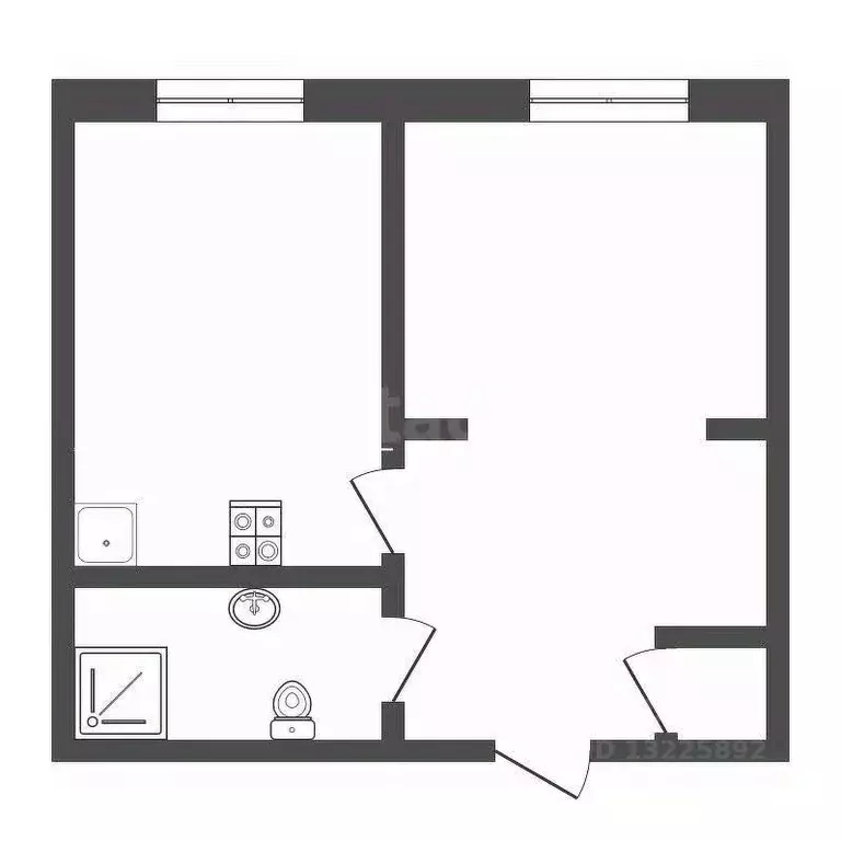 1-к кв. Вологодская область, пос. Сосновка ул. Молодежная, 8 (31.2 м) - Фото 2