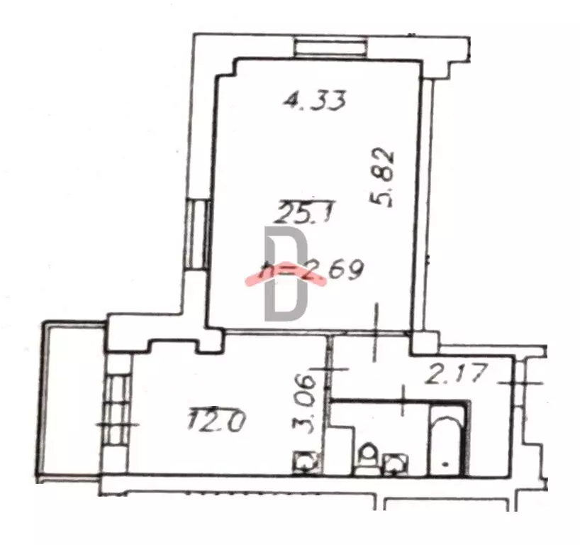 1-комнатная квартира: Красноярск, Судостроительная улица, 27В (47 м) - Фото 1