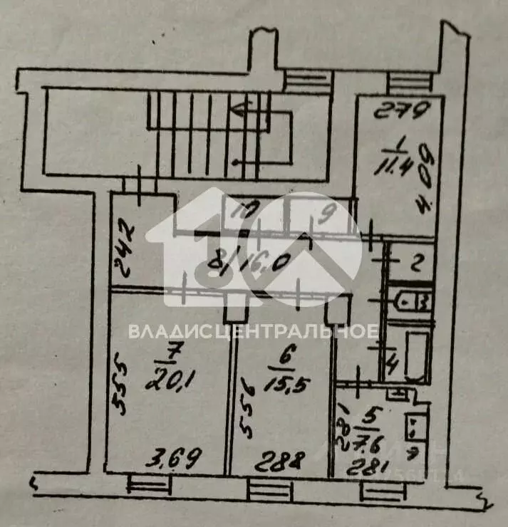 3-к кв. Новосибирская область, Новосибирск ул. Фрунзе, 14 (79.6 м) - Фото 1