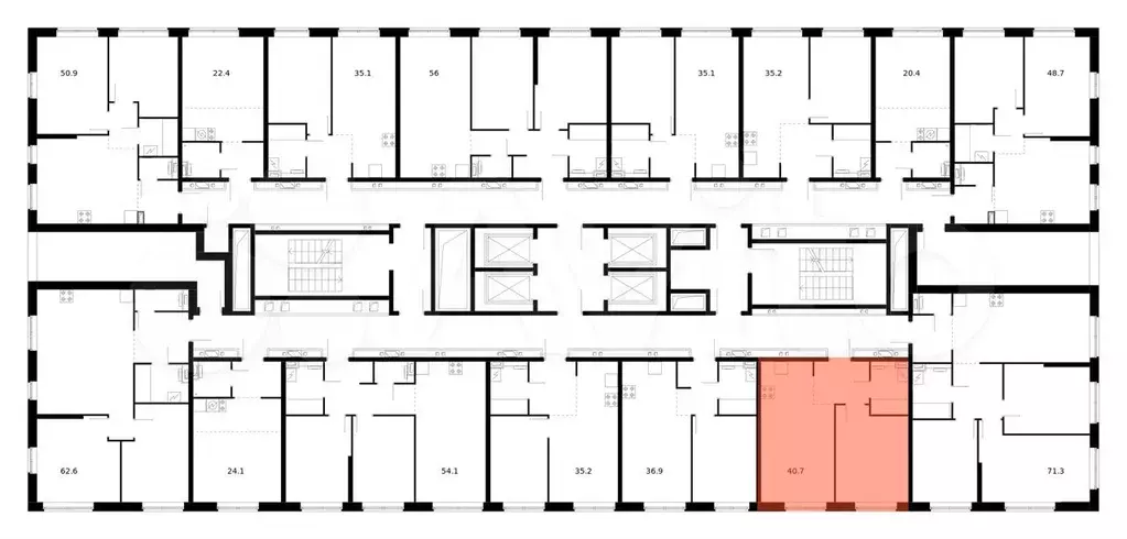 1-к. квартира, 40,8 м, 28/32 эт. - Фото 1