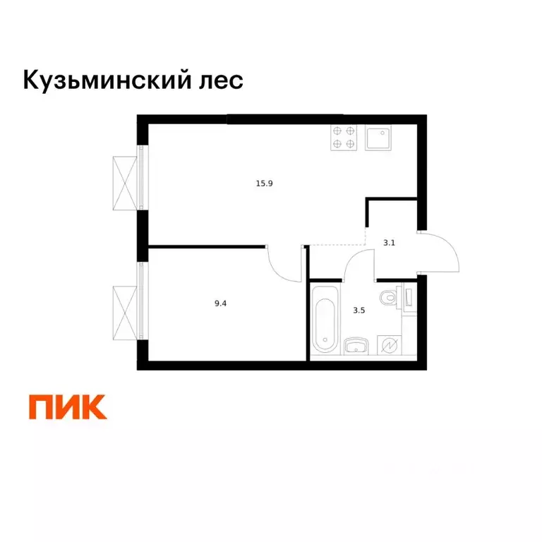1-к кв. Московская область, Котельники Белая Дача мкр, 29 (31.9 м) - Фото 1