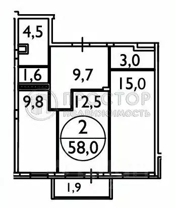 2-к кв. Московская область, Звенигород Одинцовский городской округ, ... - Фото 2