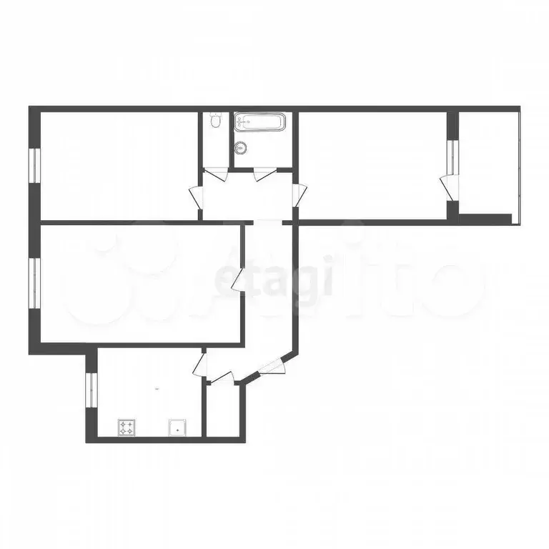 3-к. квартира, 65 м, 4/9 эт. - Фото 0