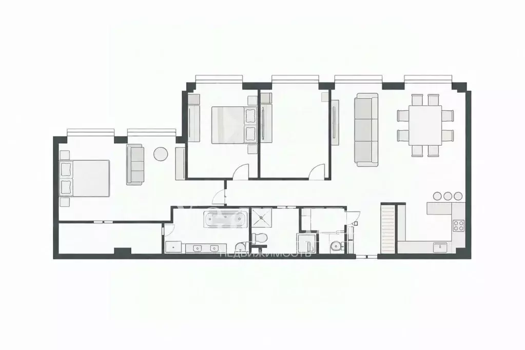 4-к кв. Москва Ленинградский просп., 37/3 (132.0 м) - Фото 2