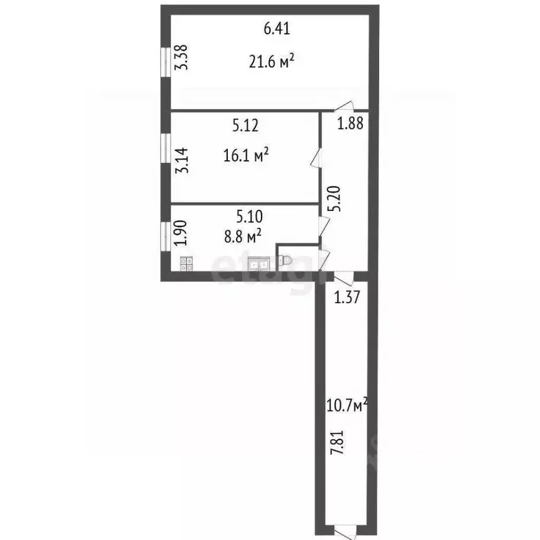 2-к кв. Санкт-Петербург Казанская ул., 41 (65.0 м) - Фото 1