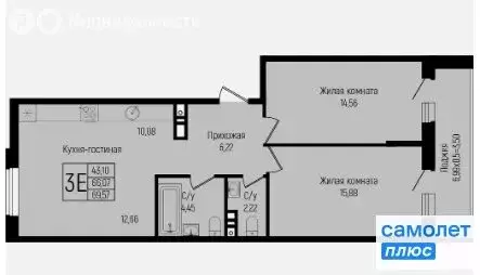 2-комнатная квартира: Краснодар, отделение № 2 Агрофирмы Солнечная ... - Фото 0