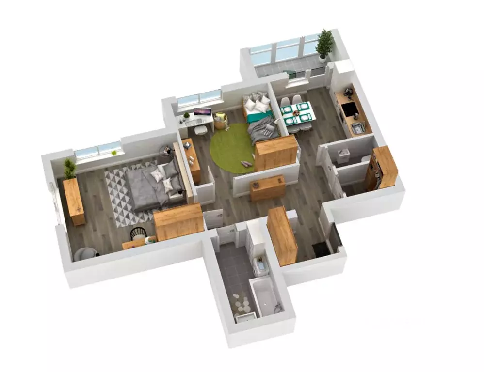 3-к кв. Кировская область, Киров ул. Капитана Дорофеева, 24 (80.2 м) - Фото 1