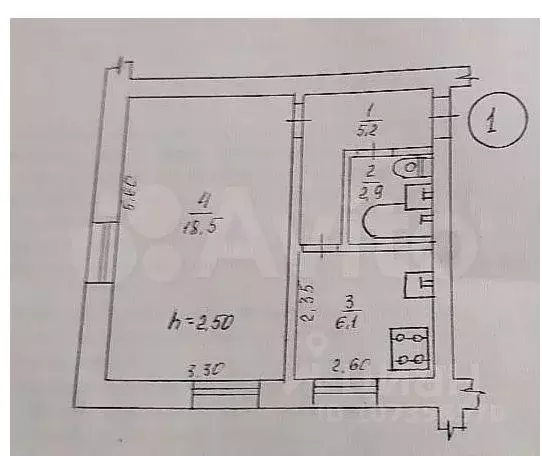 1-к кв. Севастополь ул. Кожанова, 1 (32.7 м) - Фото 2