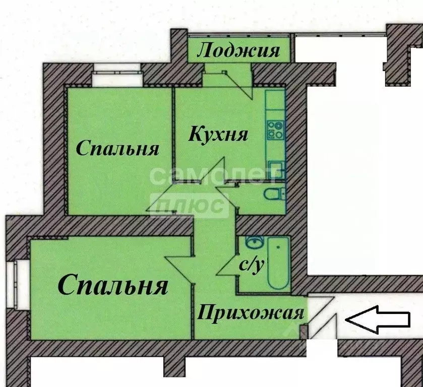 2-к кв. Тамбовская область, Тамбов Мичуринская ул., 234 (54.8 м) - Фото 0