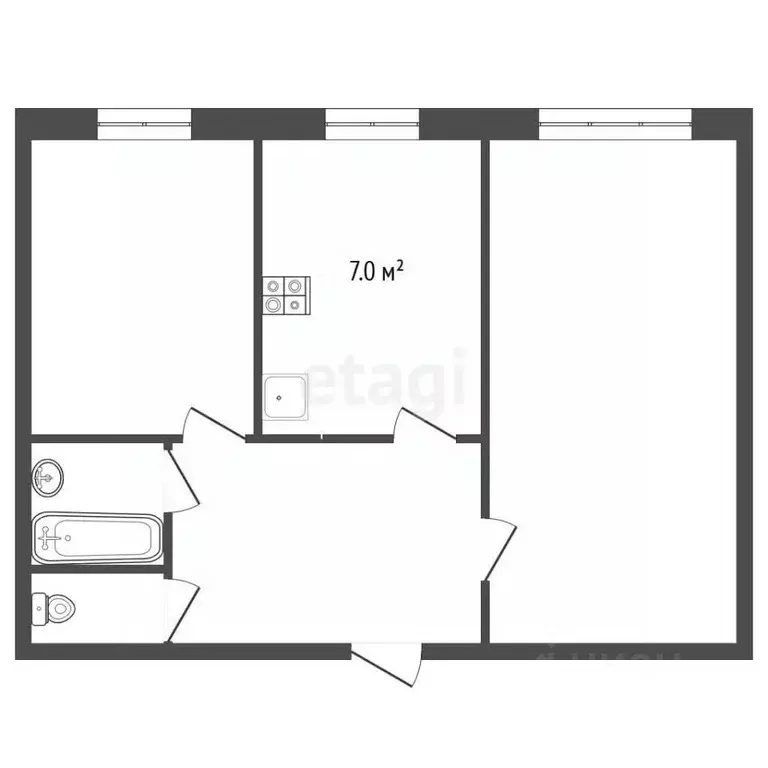 2-к кв. Ярославская область, Рыбинск 9 Мая ул., 23 (49.0 м) - Фото 2