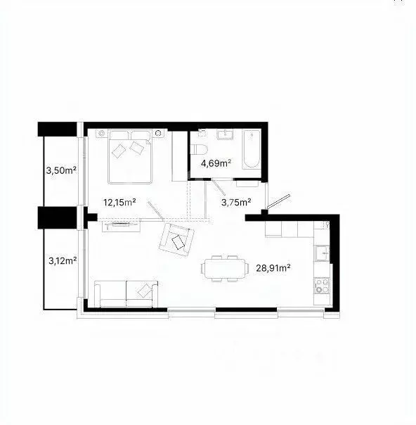 1-к кв. Челябинская область, Челябинск ул. Труда, 185 (49.0 м) - Фото 1
