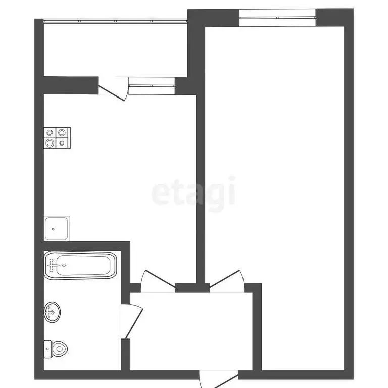 1-комнатная квартира: Якутск, Верхоянская улица, 2 (37.4 м) - Фото 0