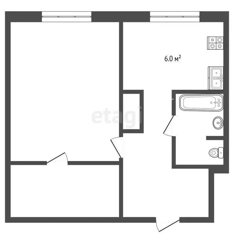 1-комнатная квартира: Новый Уренгой, Ленинградский проспект, 17А (31.3 ... - Фото 1