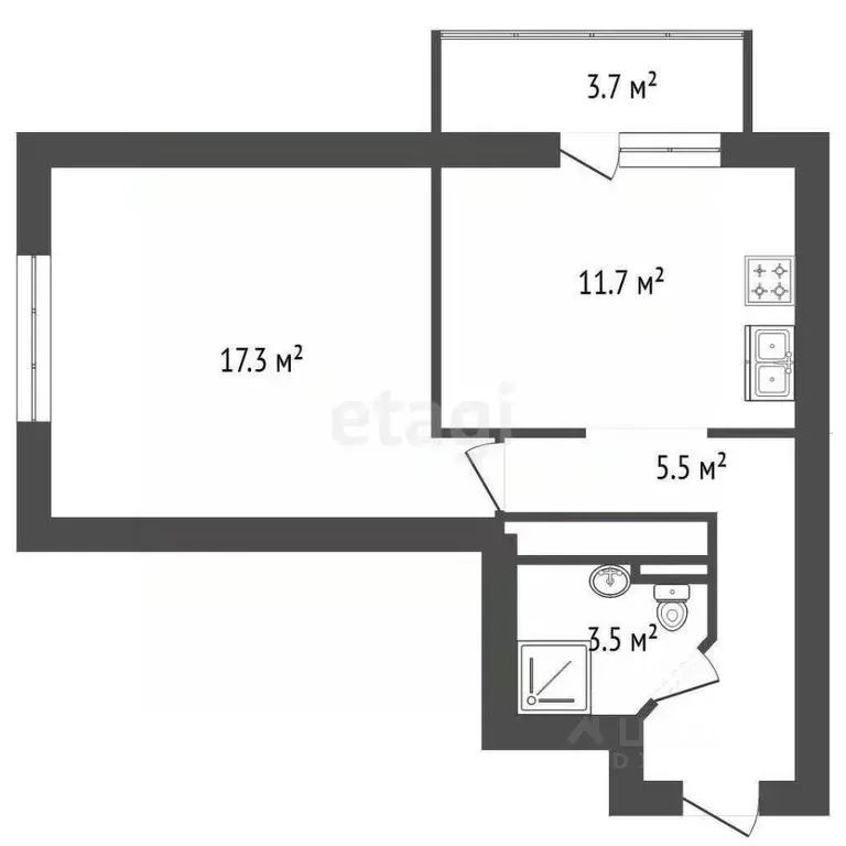 1-к кв. Санкт-Петербург ул. Кустодиева, 3к2 (40.3 м) - Фото 1