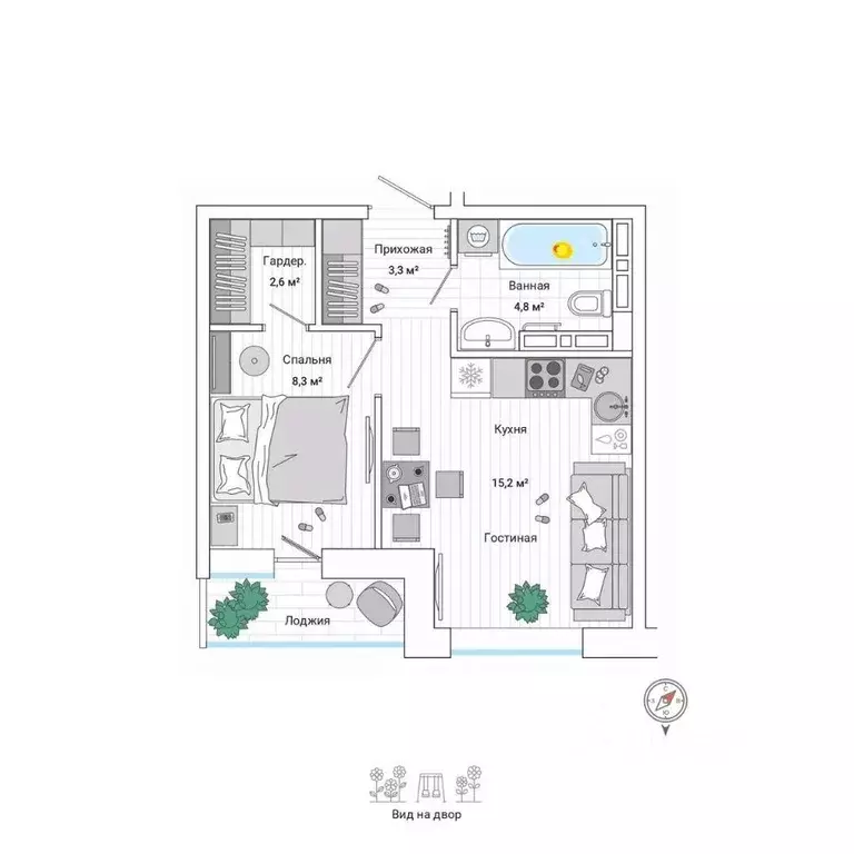 1-к кв. Приморский край, Владивосток ул. Нейбута (35.7 м) - Фото 0