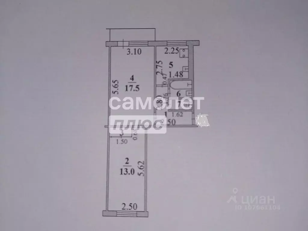 2-к кв. Липецкая область, Липецк Ангарская ул., 31 (44.4 м) - Фото 1