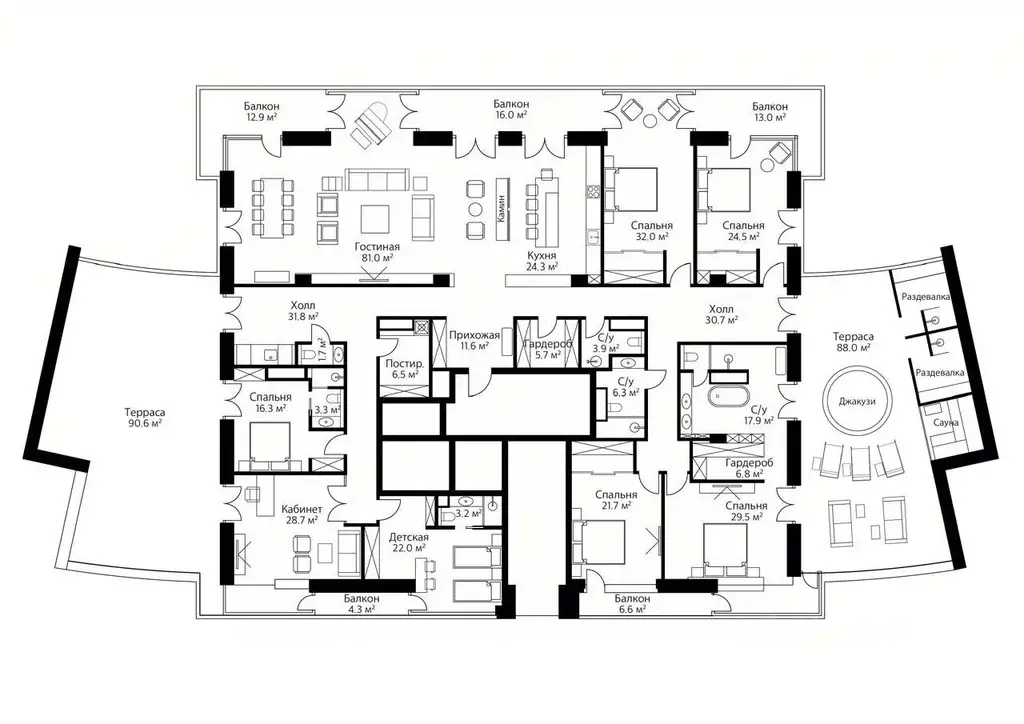6-к кв. Москва Минская ул., 2Вк6 (416.0 м) - Фото 2