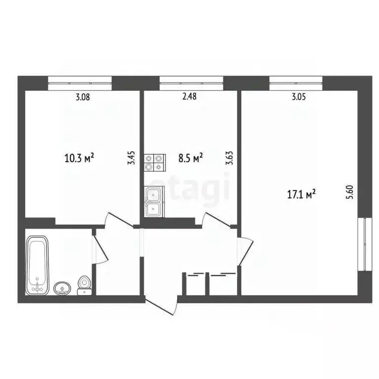 2-к кв. Камчатский край, Петропавловск-Камчатский ул. Автомобилистов, ... - Фото 1