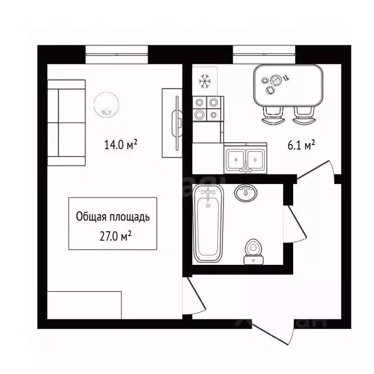 1-к кв. Новосибирская область, Искитимский район, Мичуринский ... - Фото 2