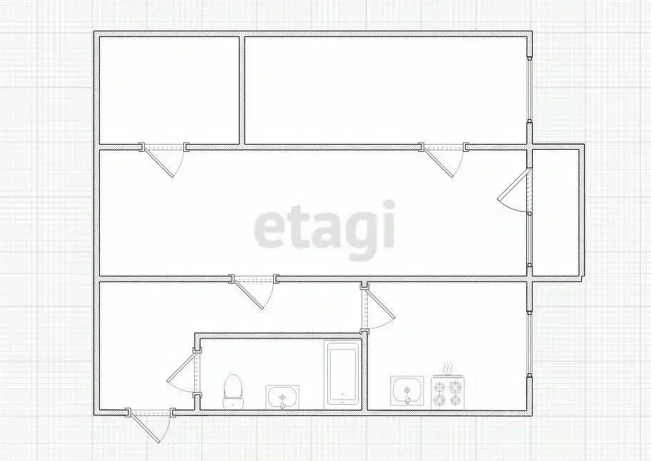 2-к кв. Костромская область, Кострома ул. Титова, 20 (42.5 м) - Фото 1