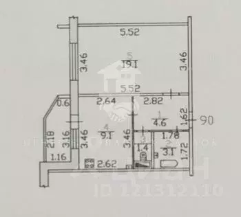 1-к кв. Орловская область, Орел Приборостроительная ул., 57 (37.3 м) - Фото 2