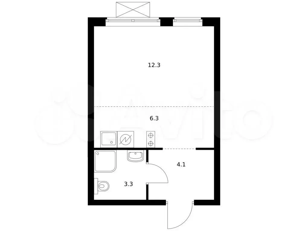 Квартира-студия, 26 м, 24/28 эт. - Фото 0